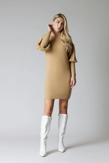 Abito c/Maniche a Sbuffo White Wise WW18024